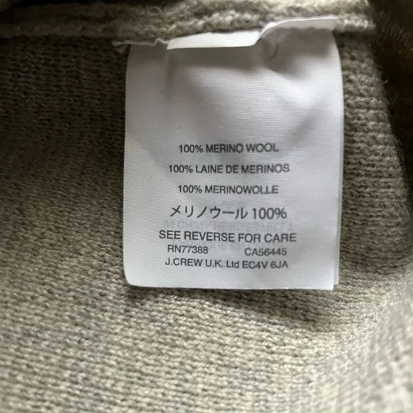 J.Crew 100% Merino Wool Sweater-Blazer Heather Oatmeal Grey Size Small - Picture 5 of 7